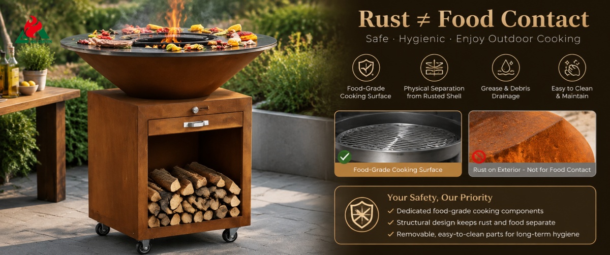 Does Rust From a Corten BBQ Grill Really Get Into the Food